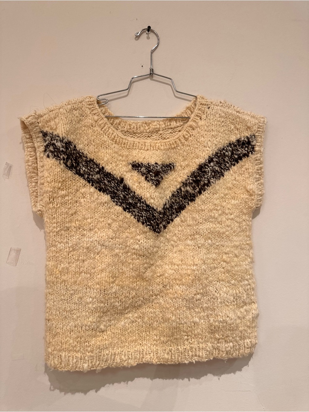Cozy Cream Knit V-Neck Sweater Vest